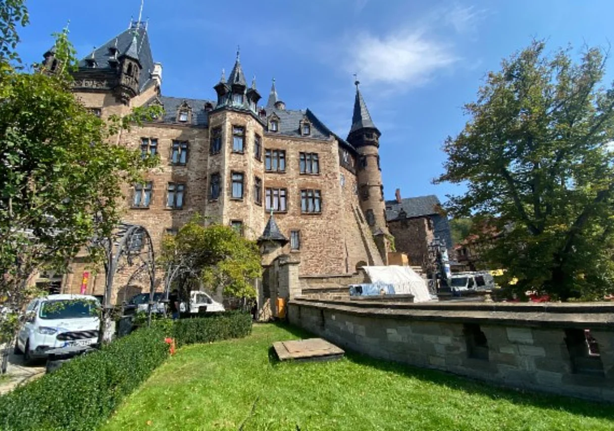am Set auf dem Schloss Wernigerode