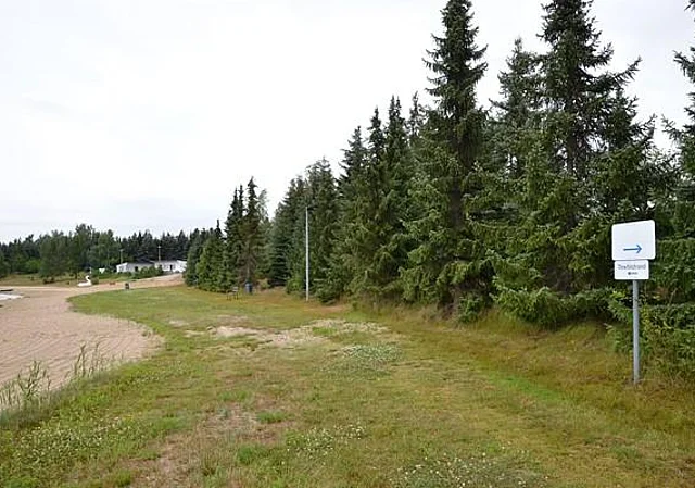 Naturbad Luppa, Grenze Textilbadestrand / FKK-Bereich