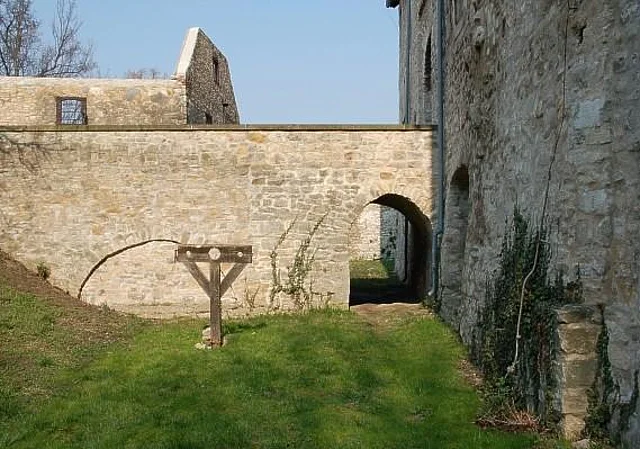 Wasserburg Egeln, Burgzufahrt, Südwest