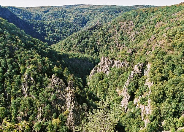 Bodetal, Blick von der Roßtrappe nach Südwest 