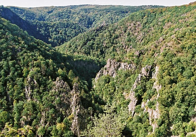 Bodetal, Blick von der Roßtrappe nach Südwest
