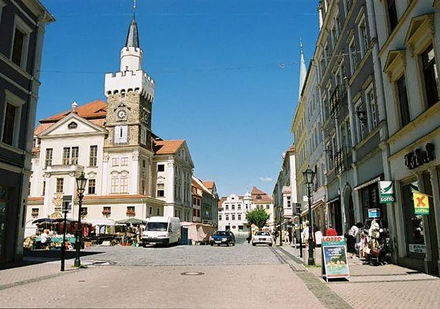 Löbau, Marktplatz, Rathaus