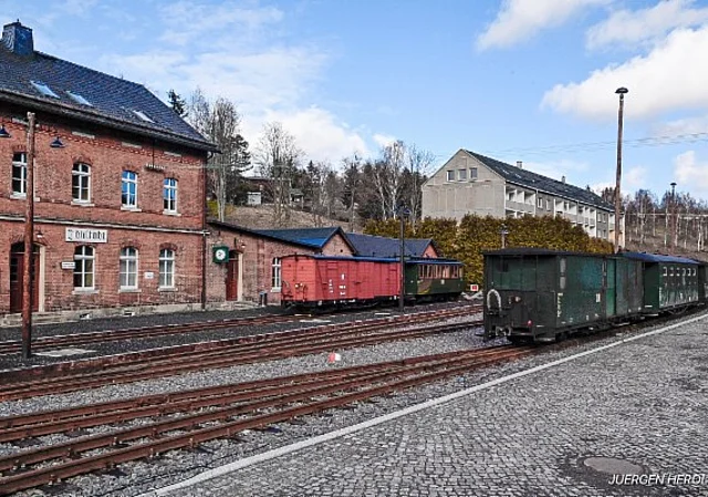 Gleisfeld am Bahnhof Jöhstadt