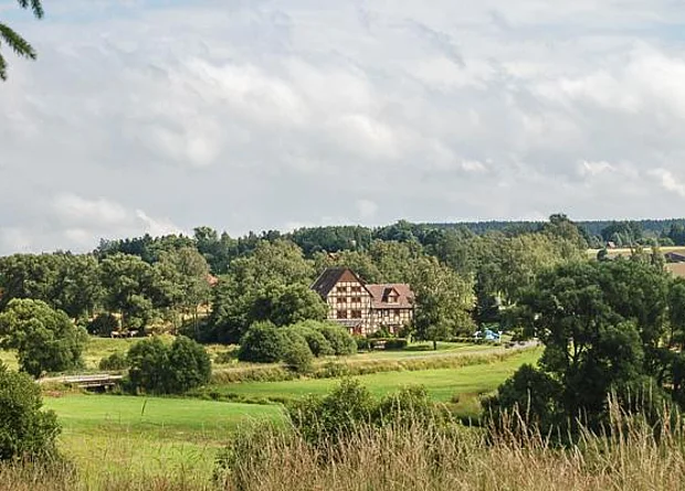 Blick zum Hotel nach Süden 