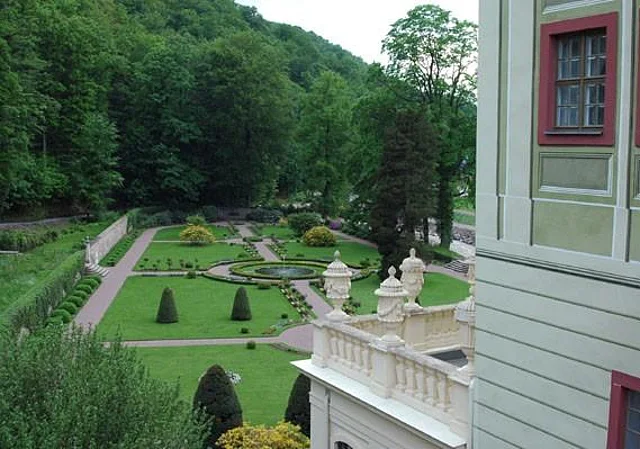 Blick vom Schloss zum Schlossgarten