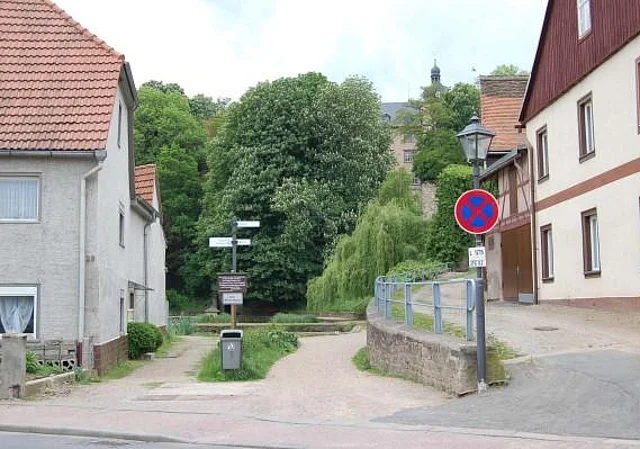 Leopold-Von-Ranke-Straße mit Schloß und Schloßteich