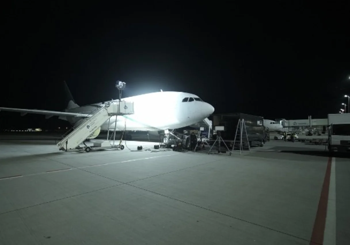 am Set Flughafen Leipzig/Halle