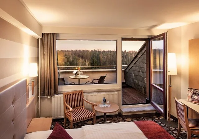 Berghotel Bastei, Doppelzimmer mit Felsblick in den Wehlgrund