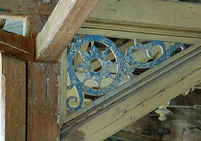 Detail der Holzkonstruktion