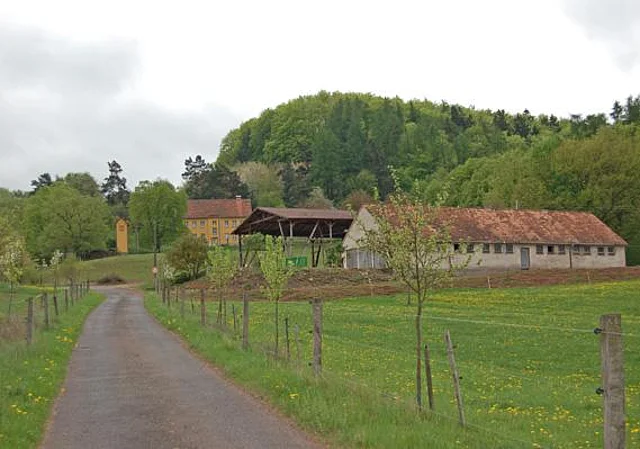 Turmhaus und Pferdekoppel