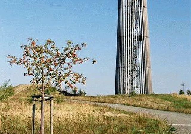 Cospudener See, Bistumshöhe mit Aussichtsturm