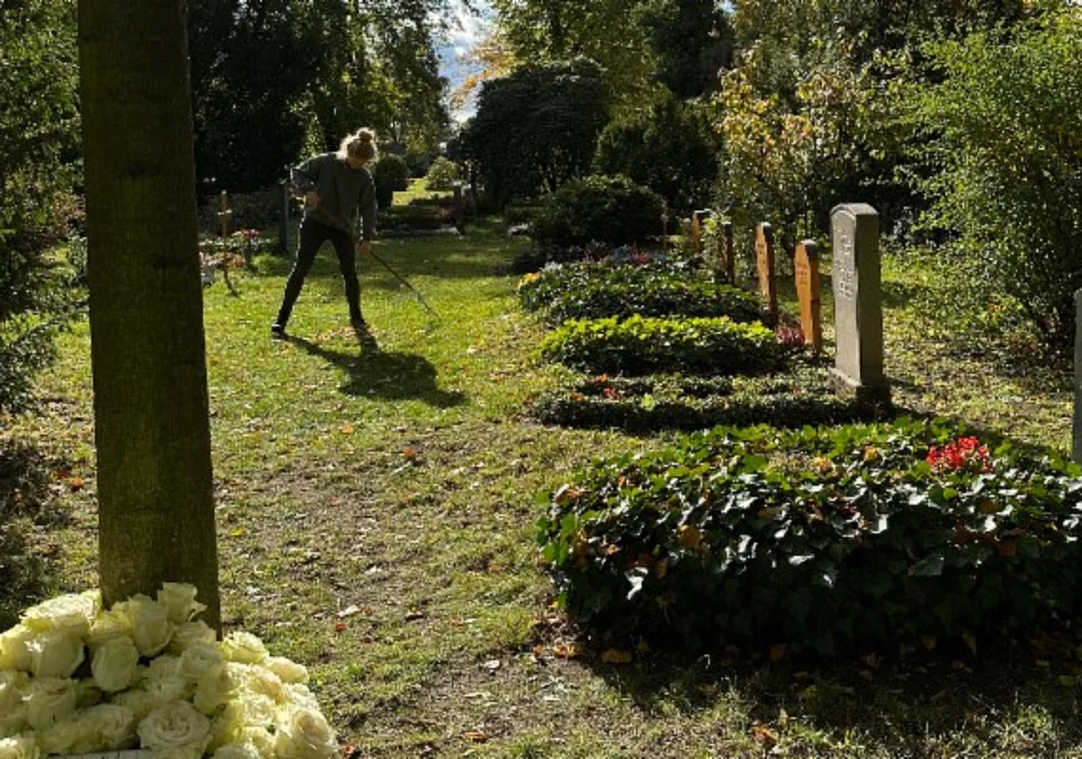 am Set auf dem Parkfriedhof Plagwitz in Leipzig