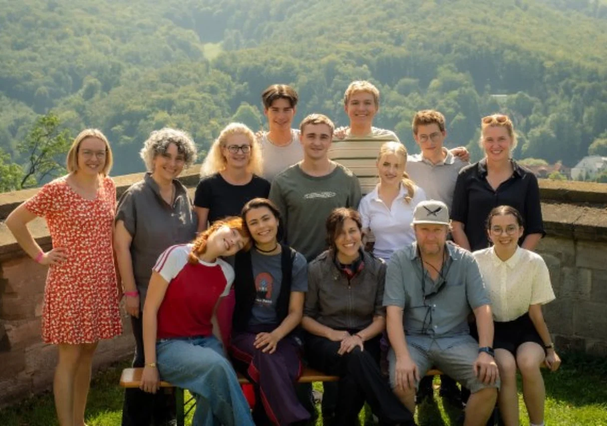 Team und Förderer am Set auf dem Schloss Wernigerode