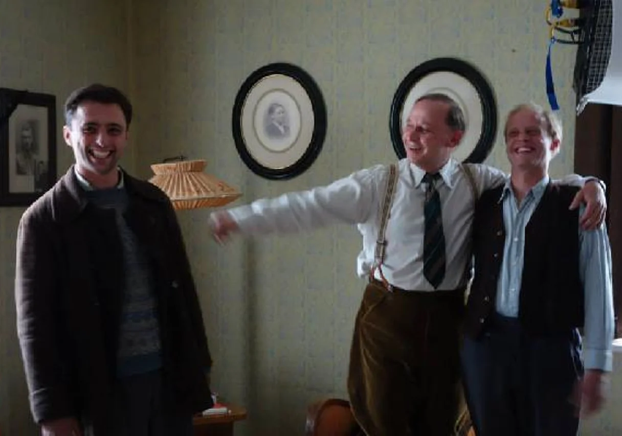 Charles Morillon, Alexander Held und Florian Brückner am Set