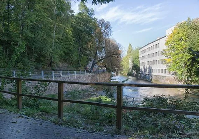 Zusammenfluss von Kappelbach und Chemnitz an der Fabrikstraße