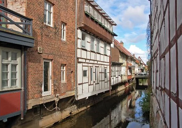 Salzwedel, Bebauung an der Jeetze