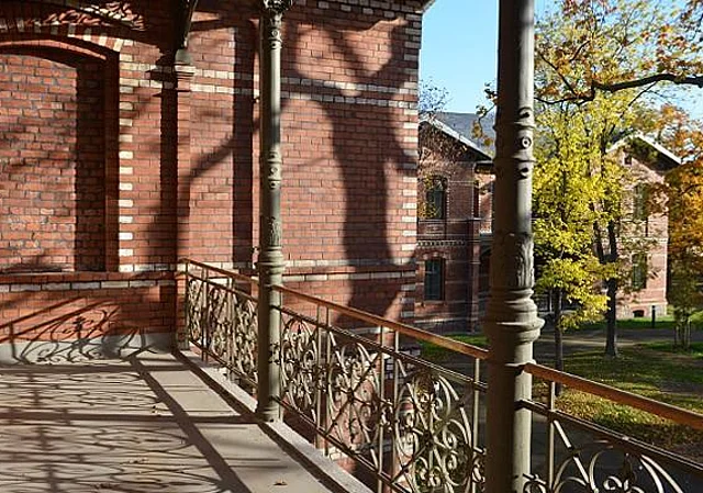 Blick vom Haus 1 zum Haus 3 nach Nordost