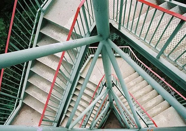Rosentalturm, Blick nach unten