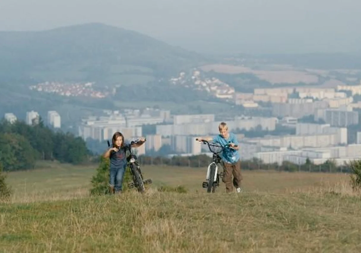 Frieda-Anna Lehmann und Marcel Hoffmann am Heiligen Berg in Jena