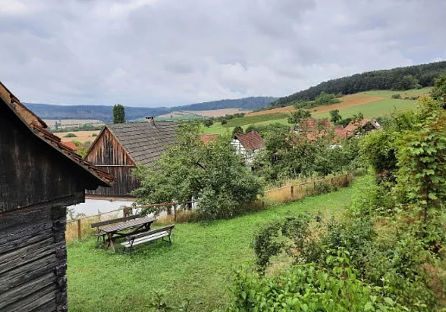 Blick von Blockscheune Stanau
