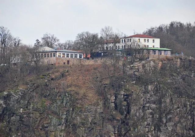 Blick von der Roßtrappe zum Hexentanzplatz
