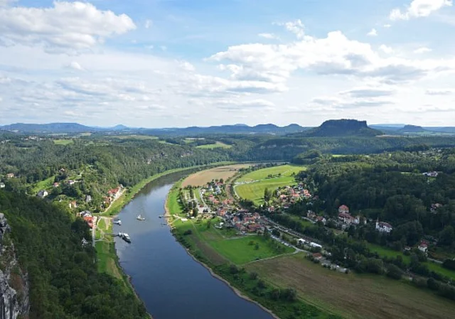 Basteigebiet Sächsische Schweiz, Blick von der Basteiaussicht