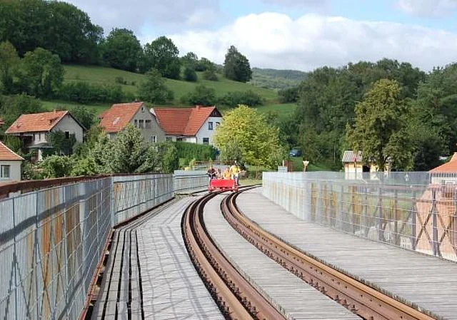 Blick nach Süden mit Draisine