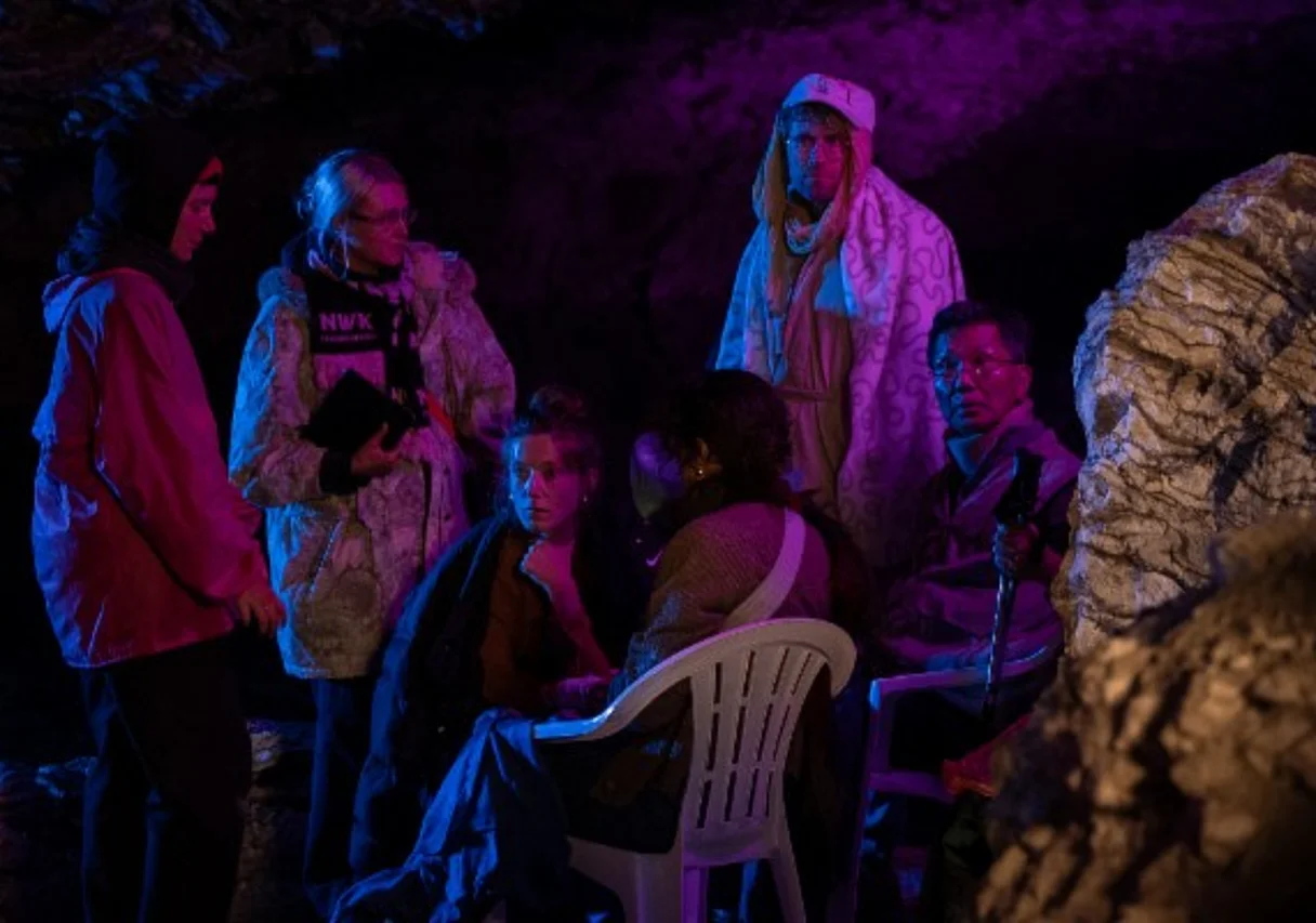 am Set in der Barbarossahöhle