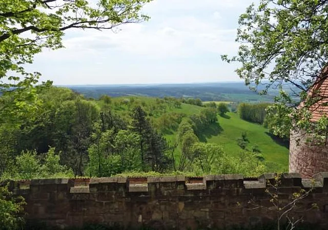 Mauer mit Panoramablick