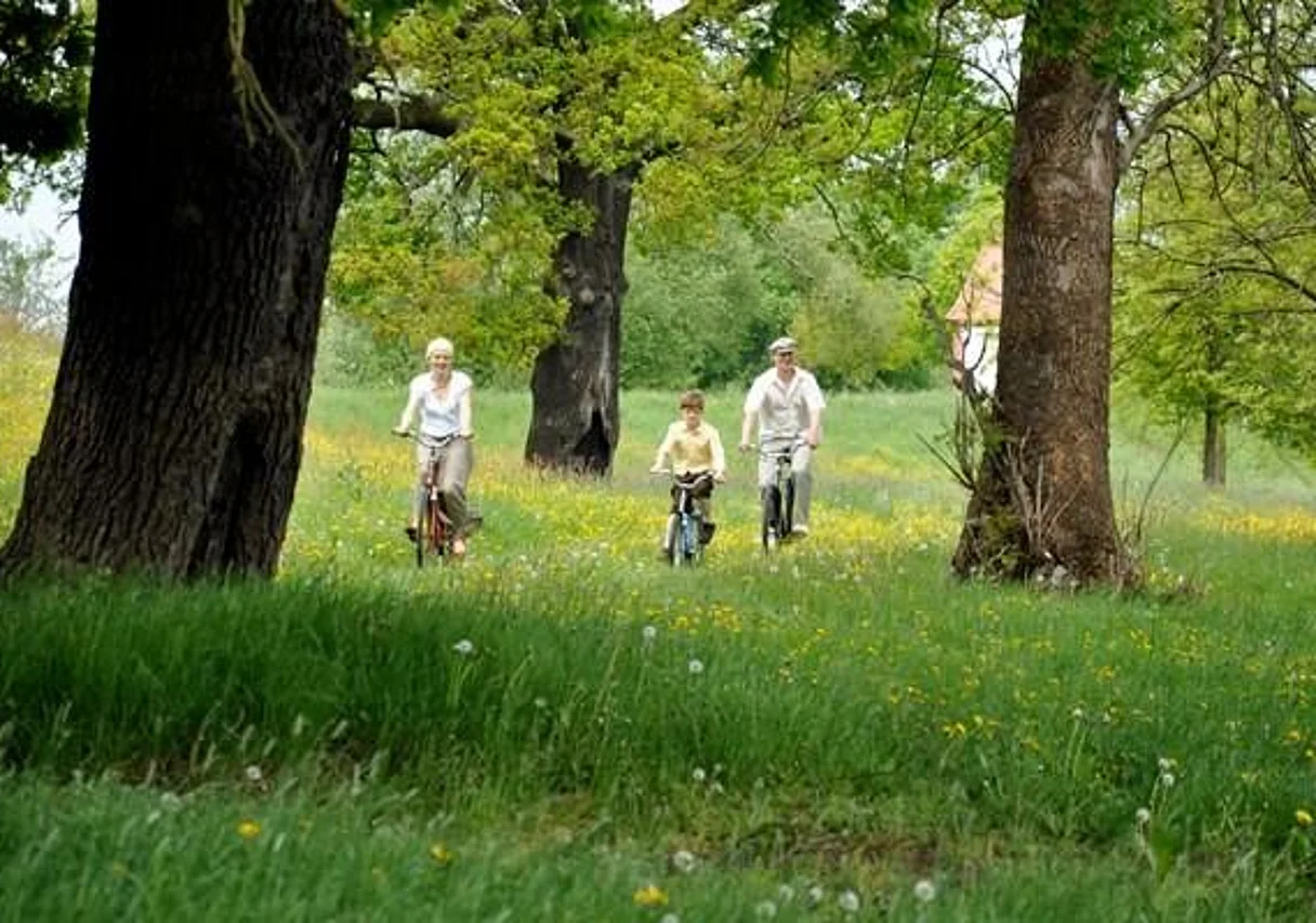 Olga Sidorowa, Finn Hänsch und Friedrich Meyer an der Mittleren Elbe in Dessau